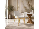 Tyler - Modern Grey + Gold Dining Chair