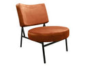 Whitney - Modern Blue & Walnut Accent Chair & Ottoman