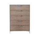 Boston Modern Brown Oak & Faux Concrete Bookcase