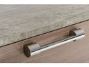 Boston - Modern Brown Oak & Brushed Stainless Steel Chest