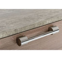 Boston - Modern Brown Oak & Brushed Stainless Steel Dresser