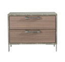 Boston Modern Glass & Faux Concrete Reversible Desk