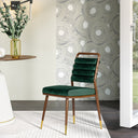 Biscay - Modern Dark Green & Walnut Steel Dining Chair