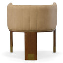 Elati - Tan Vegan Leather Dining Chair