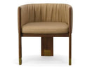 Biscay - Modern Dark Green & Walnut Steel Dining Chair