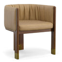 Elati - Tan Vegan Leather Dining Chair