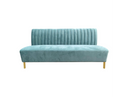 Mosko - Modern Light Green & Gold Fabric Sofa