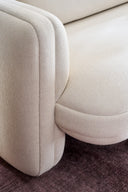 Overlap Raf Loveseat Ecru