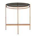 Bradford - Modern Smoked Glass & Rosegold End Table