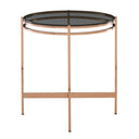 Bradford - Modern Smoked Glass & Rosegold End Table
