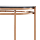 Bradford - Modern Smoked Glass & Rosegold End Table