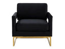 Poppy - Modern White Fabric Lounge Chair