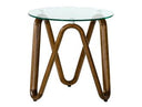 Pyrite Modern Glass End Table