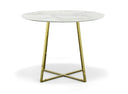 Swain Modern Faux Marble & Gold Round Dining Table, view 4