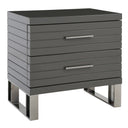 Splendor - Silver & Grey Velvet Upholstered Platform Bed Set