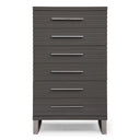 Splendor - Grey High Gloss Slatted Chest