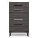 Splendor - Grey High Gloss Slatted Chest