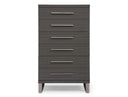 Splendor - Grey High Gloss Slatted Chest