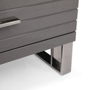 Splendor - Grey High Gloss Slatted Chest