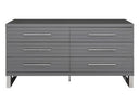 Splendor - Grey High Gloss Slatted Dresser