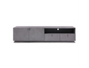 Jefferson Mid-Century Walnut and White High Gloss Entertainment Center