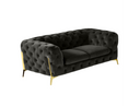 Sheila - Modern Dark Grey Fabric Loveseat
