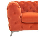 Delilah - Modern Orange Fabric Chair