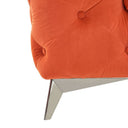 Delilah - Modern Orange Fabric Loveseat