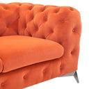 Delilah - Modern Orange Fabric Loveseat