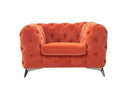 Delilah - Modern Orange Fabric Chair