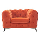 Delilah - Modern Orange Fabric Chair