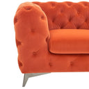 Delilah - Modern Orange Fabric Chair