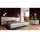Marbella - Italian Modern White Marble Bed with 2 Nightstands
