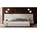 Marbella - Italian Modern White Marble Bed with 2 Nightstands