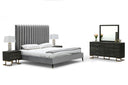 Hemlock - Modern Grey Velvet Bed