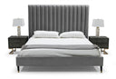 Hemlock - Modern Grey Velvet Bed