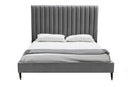 Hemlock - Modern Grey Velvet Bed