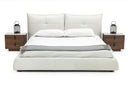 patrick - modern white leather bed