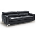 Natalia - Modern Black Leather Sofa