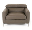 Natalia - Modern Dark Grey Leather Sofa