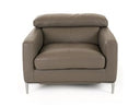 Natalia - Modern Dark Grey Leather Chair