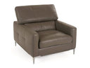 Natalia - Modern Dark Grey Leather Chair