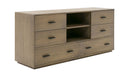 fantasia - contemporary walnut & grey 4-piece bedroom set