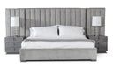 Buckley - Modern Grey & Black Stainless Steel Bed