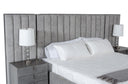 buckley - grey & black stainless steel bedroom set