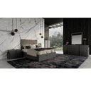 Lucia - Italian Modern Matte Grey + Elm Grey 4-Piece Bedroom Set