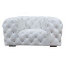 Dexter - Transitional White Full Italian Leather Lounge Chair
