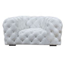 Dexter Transitional White Full Italian Leather Sofa