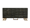 Howard - Modern Shagreen Grey Leatherette Mirror