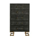 Howard - Modern Shagreen Grey Leatherette Mirror